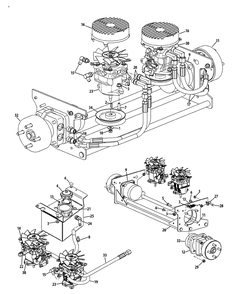 Hydro Hose And Pump Assembly Diagram and Parts List for S7237-KW LP-53AP8DU8750-999cc Cub Cadet Lawn Tractor